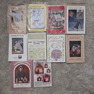 Vintage Craft Pattern Lot 10pc Lazy Girl Elinor Peace Bailey Quilt Sewing Doll